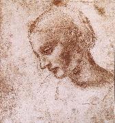 LEONARDO da Vinci Study fur a women head painting